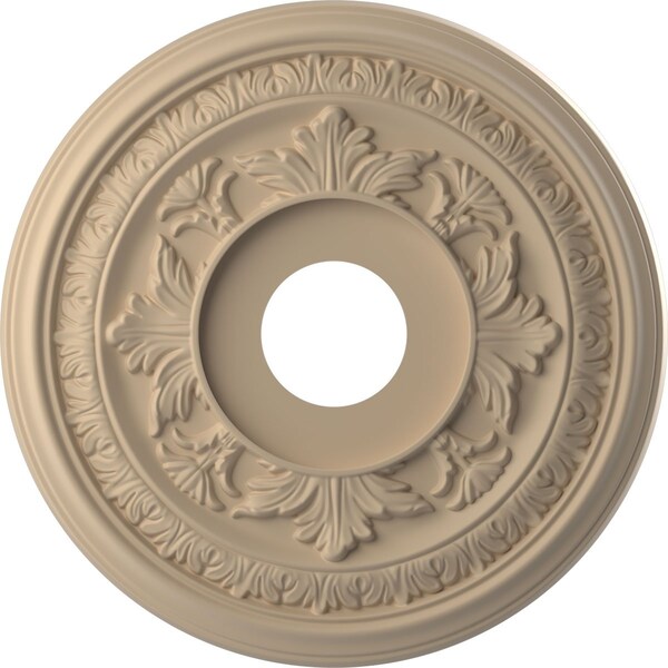 Ekena Millwork Baltimore PVC Medallion (Canopies up to 6 1/2"), 16"OD x 3 1/2"ID x 1"P, Satin Smokey Beige CMP16BAGBE - main